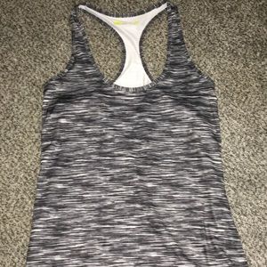 Black and white athletic tank top
